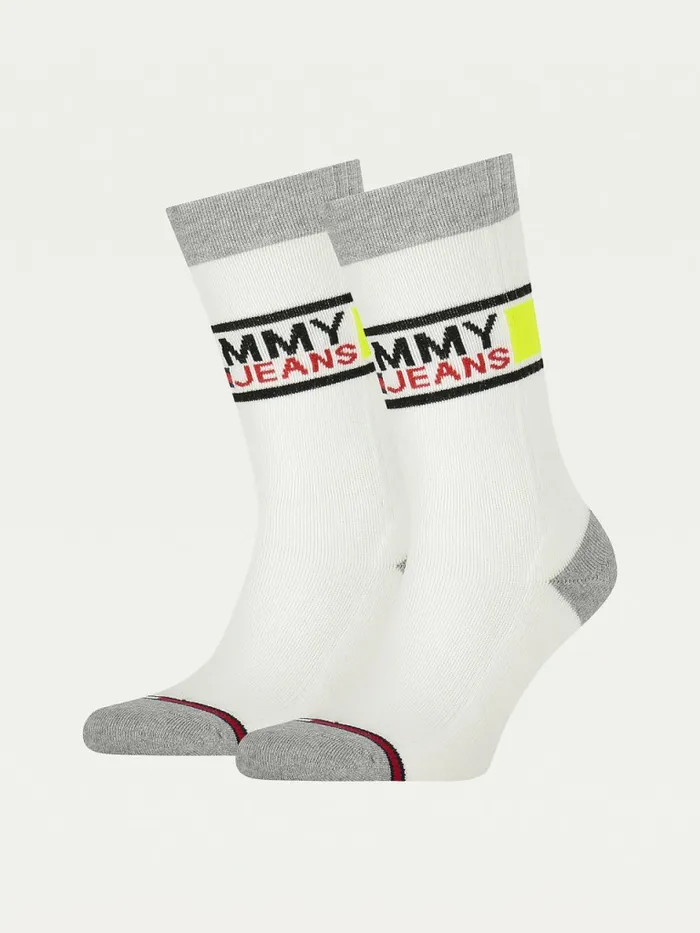 Tommy Hilfiger 2Pack Stretch Cotton Flag Socks Lime Mens Socks Popular