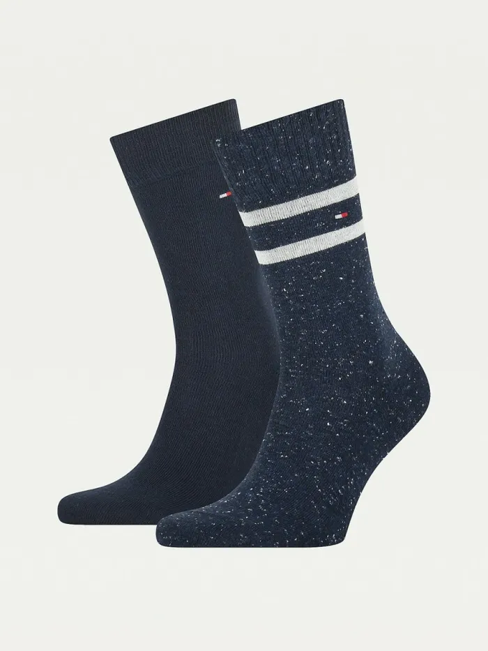 Tommy Hilfiger 2Pack Stripe Neppy Socks Navy Mens Socks Gift Ideas