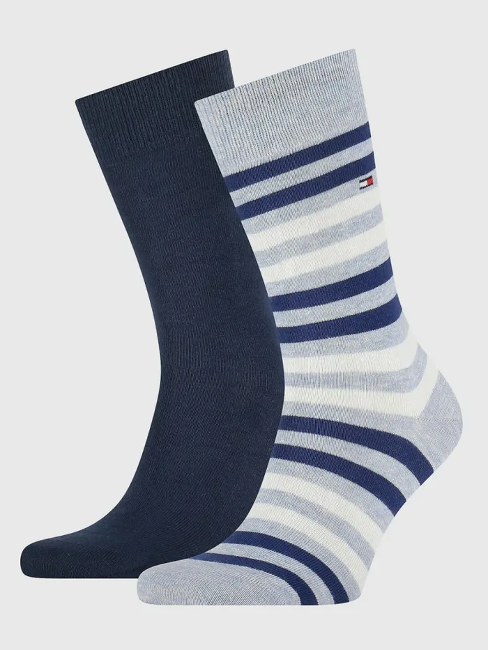Tommy Hilfiger 2Pack Stripe Socks Blue Mens Socks Gift Ideas