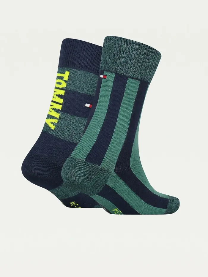 Tommy Hilfiger 2Pack Varsity Letter Socks Lime Girls Underwear and Socks Cheap On Sale