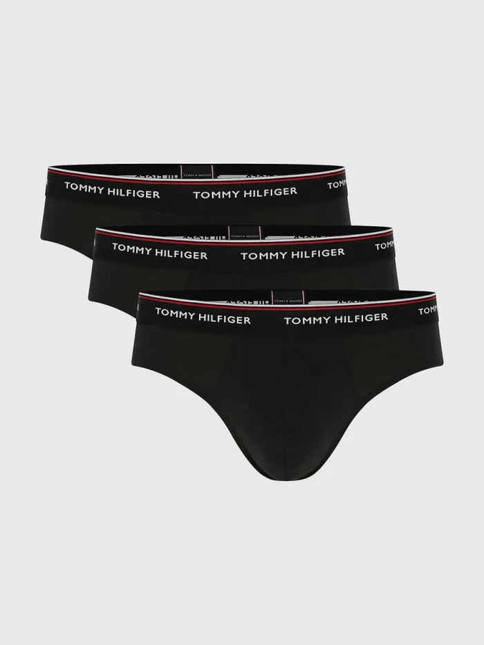 Tommy Hilfiger 3Pack Cotton Briefs Black Mens Underwear Casaul