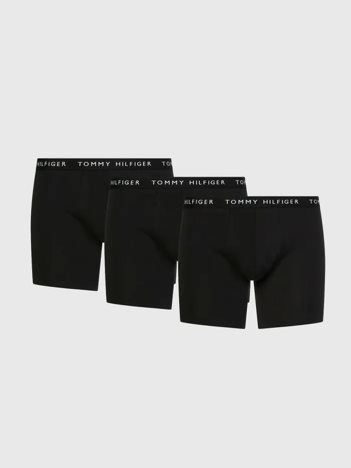 Tommy Hilfiger 3Pack Logo Waistband Boxer Briefs BlackBlackBlack Mens Underwear Popular Tommy Hilfiger 3Pack Logo Waistband Boxer Briefs BlackBlackBlack Mens Underwear Popular