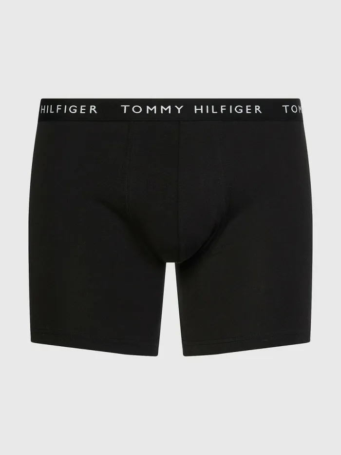 Tommy Hilfiger 3Pack Logo Waistband Boxer Briefs BlackBlackBlack Mens Underwear Popular