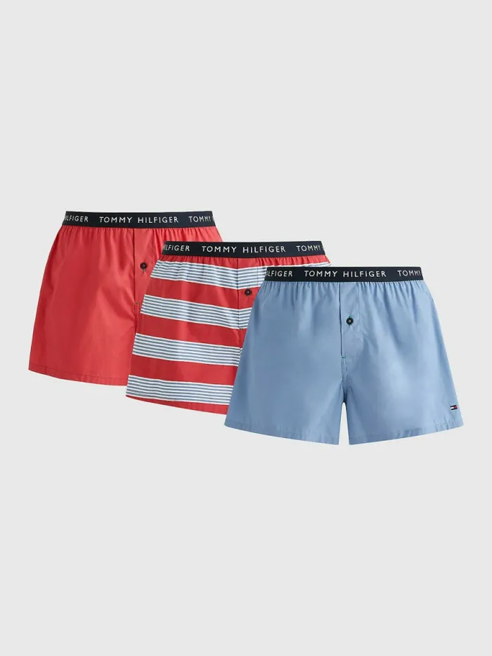Tommy Hilfiger 3Pack Logo Waistband Button Fly Boxers Frosted CranColoradoVary Mens Underwear Gift 4 You Tommy Hilfiger 3Pack Logo Waistband Button Fly Boxers Frosted CranColoradoVary Mens Underwear Gift 4 You