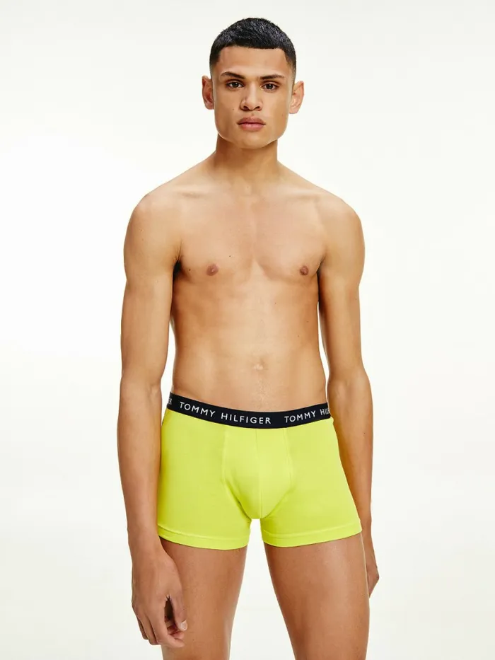 Tommy Hilfiger 3Pack Logo Waistband Trunks Acid CitrusYale BlueSublunar Mens Underwear Near Me Tommy Hilfiger 3Pack Logo Waistband Trunks Acid CitrusYale BlueSublunar Mens Underwear Near Me