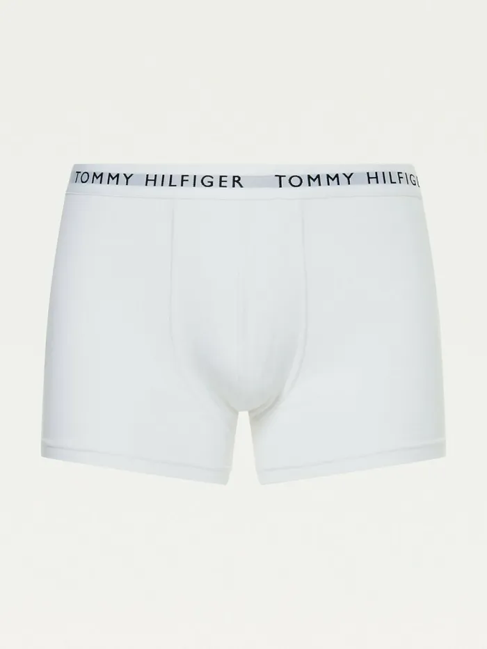 Tommy Hilfiger 3Pack Logo Waistband Trunks WhiteWhiteWhite Mens Underwear Fashion