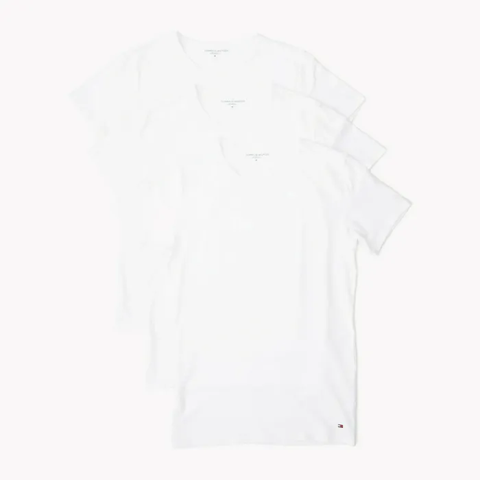 Tommy Hilfiger 3Pack Premium Essential Crew Neck TShirts White Mens TShirts Cheap On Sale