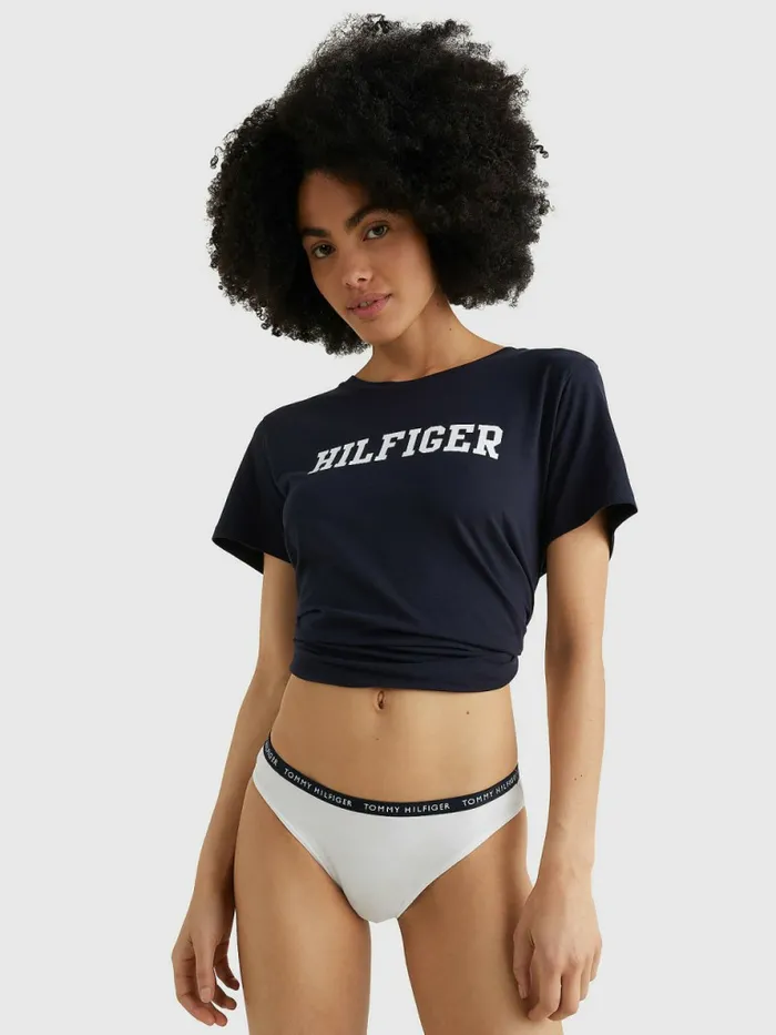 Tommy Hilfiger 3Pack Recycled Cotton Briefs Medium Grey HtrWhiteBlack Womens Lingerie