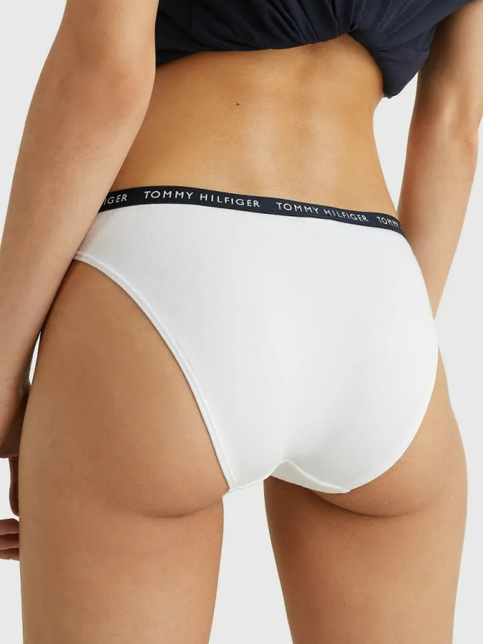 Tommy Hilfiger 3Pack Recycled Cotton Briefs Medium Grey HtrWhiteBlack Womens Lingerie