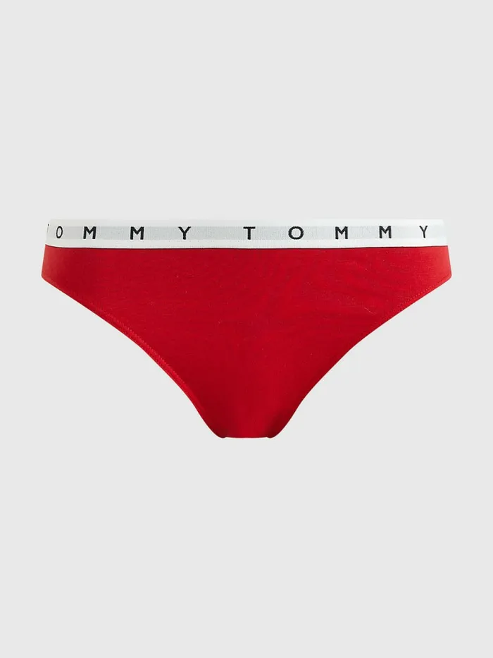Tommy Hilfiger 3Pack Repeat Logo Waistband Briefs Twilight IndigoStarPrimary Red Womens Lingerie