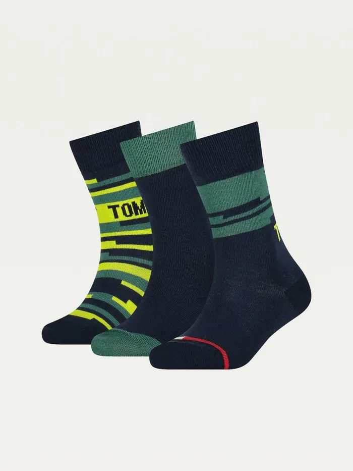 Tommy Hilfiger 3Pack Socks Gift Box Lime Boys Underwear and Socks Gift 4 You