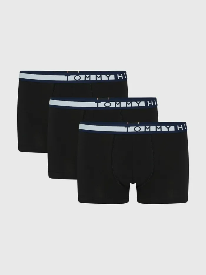 Tommy Hilfiger 3Pack Statement Waistband Trunks PvhblackPvhblackPvhblack Mens Underwear On Sale Tommy Hilfiger 3Pack Statement Waistband Trunks PvhblackPvhblackPvhblack Mens Underwear On Sale