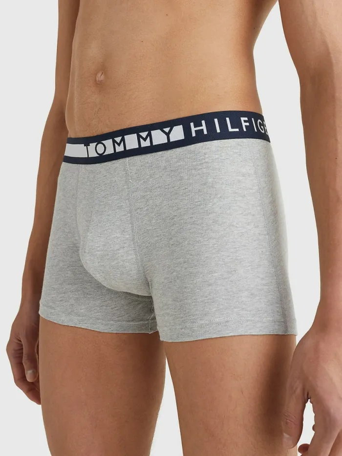 Tommy Hilfiger 3Pack Statement Waistband Trunks PvhblackPvhwhiteGreyhtr Mens Underwear On Sale