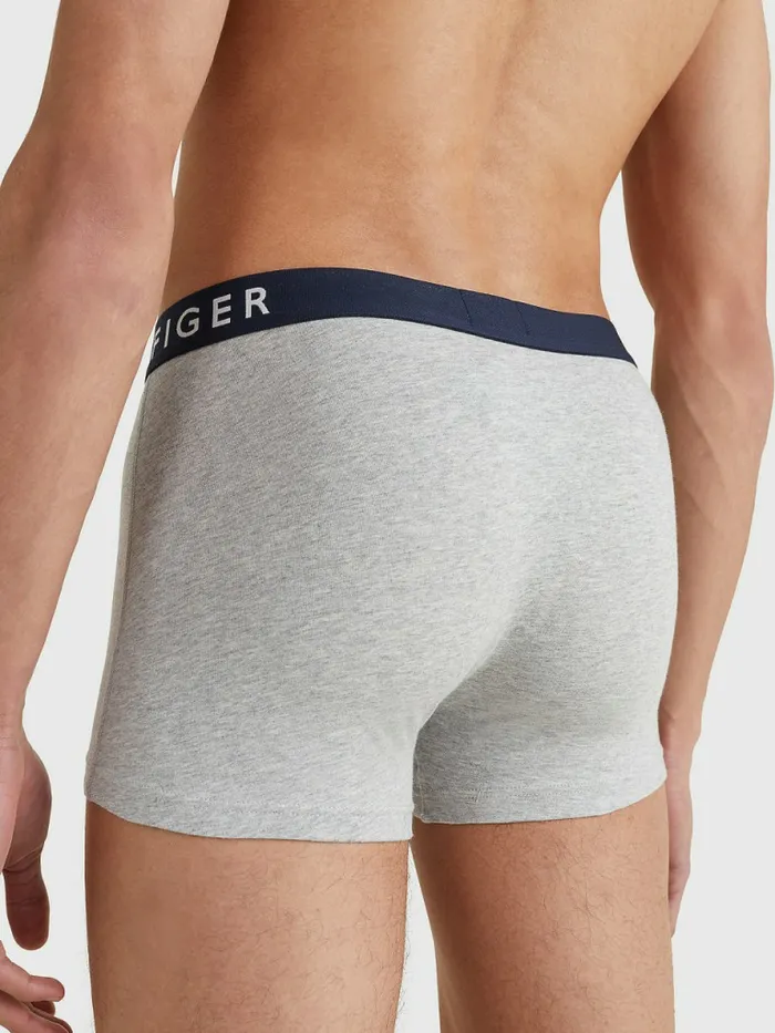 Tommy Hilfiger 3Pack Statement Waistband Trunks PvhblackPvhwhiteGreyhtr Mens Underwear On Sale