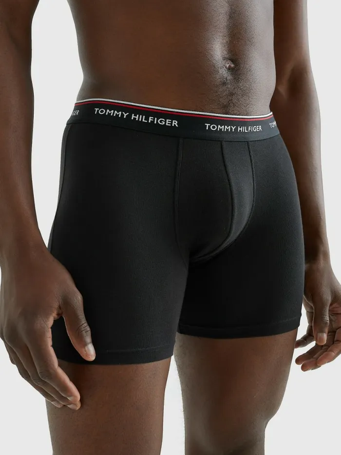 Tommy Hilfiger 3Pack Stretch Cotton Boxer Shorts Grey Heather Mens Essentials Near Me