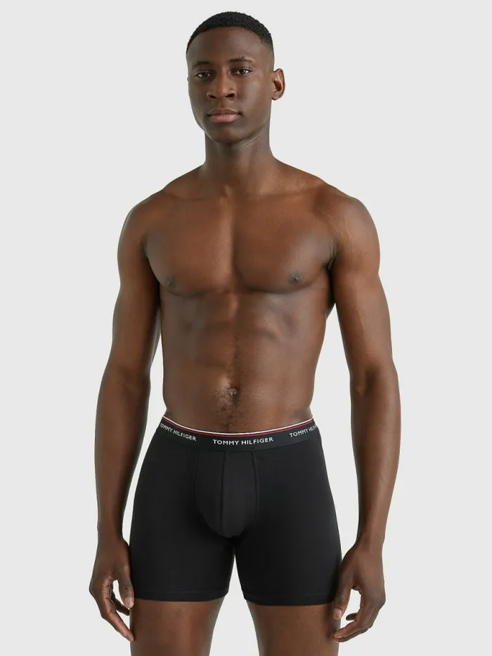 Tommy Hilfiger 3Pack Stretch Cotton Boxer Shorts Grey Heather Mens Essentials Near Me