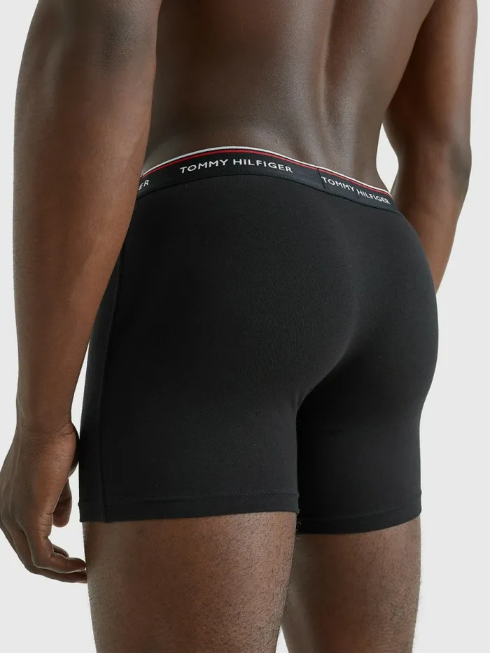 Tommy Hilfiger 3Pack Stretch Cotton Boxer Shorts Grey Heather Mens Essentials Near Me