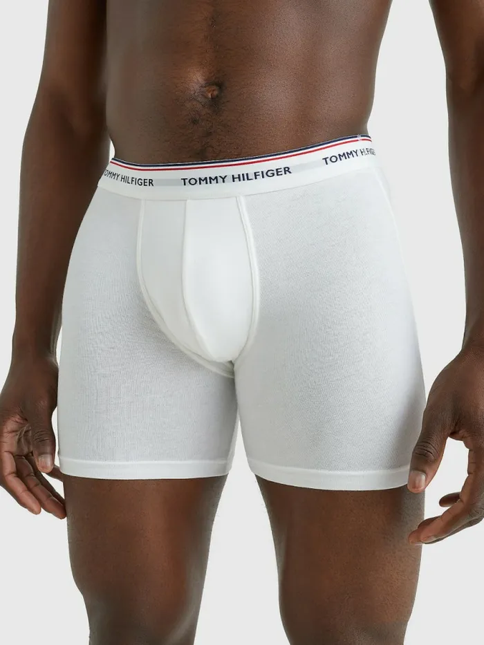 Tommy Hilfiger 3Pack Stretch Cotton Boxer Shorts Grey Heather Mens Essentials Near Me