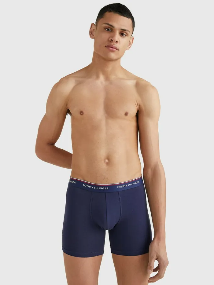 Tommy Hilfiger 3Pack Stretch Cotton Boxer Shorts Peacoat Mens Essentials For Sale