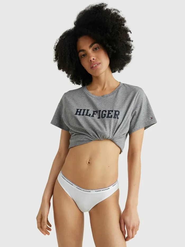 Tommy Hilfiger 3Pack Stretch Cotton Briefs WhiteWhiteWhite Womens Lingerie