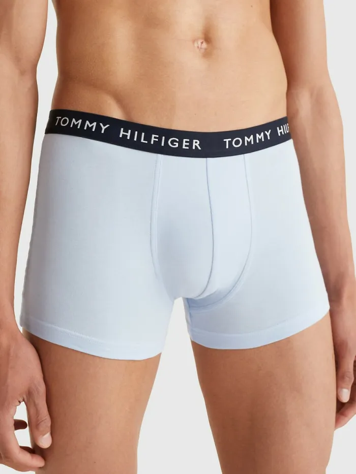 Tommy Hilfiger 5Pack Logo Waistband Trunks Col BluPrim RdSwe BluSblnDes Sy Mens Underwear Near Me