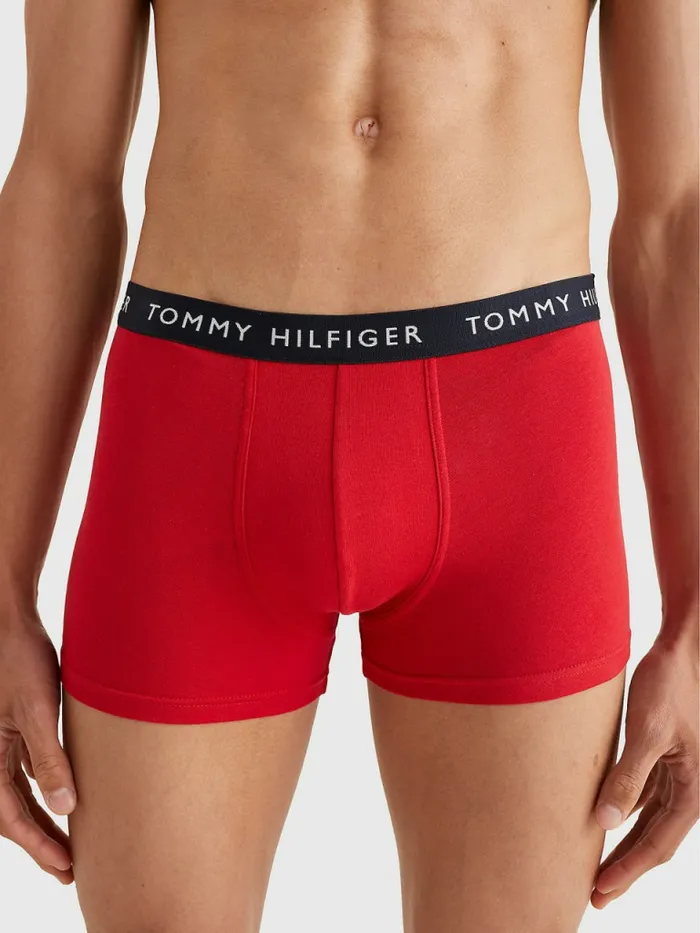 Tommy Hilfiger 5Pack Logo Waistband Trunks Col BluPrim RdSwe BluSblnDes Sy Mens Underwear Near Me