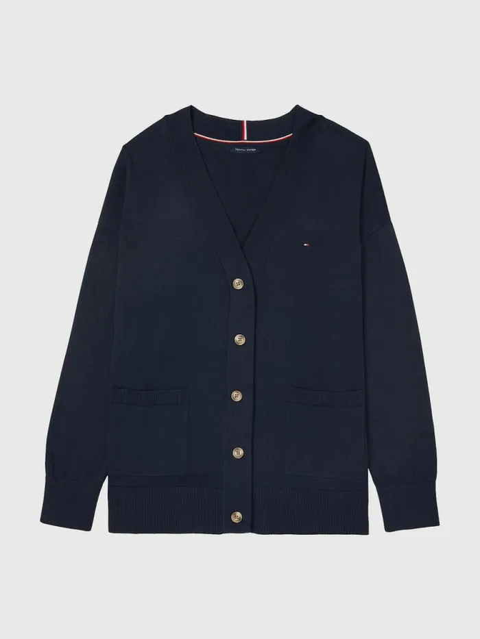 Tommy Hilfiger Adaptive ButtonUpLook Cardigan Masters Navy Womens Knitwear For Sale Tommy Hilfiger Adaptive ButtonUpLook Cardigan Masters Navy Womens Knitwear For Sale