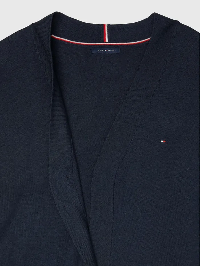 Tommy Hilfiger Adaptive ButtonUpLook Cardigan Masters Navy Womens Knitwear For Sale