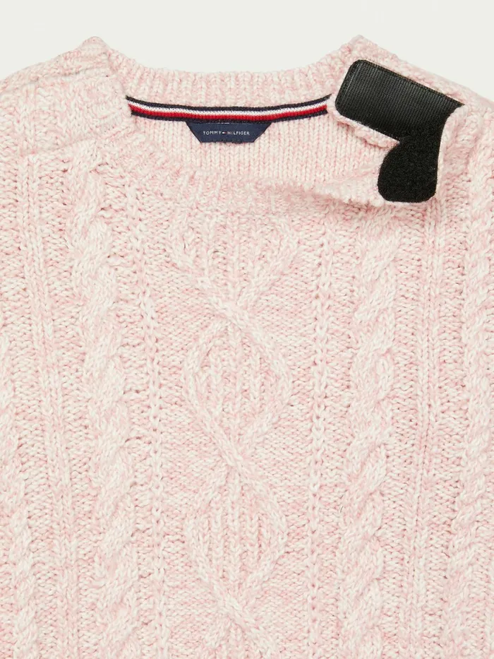 Tommy Hilfiger Adaptive Cable Knit Jumper Winter Pink Cozy Girls Jumpers and Cardigans Gift 4 You