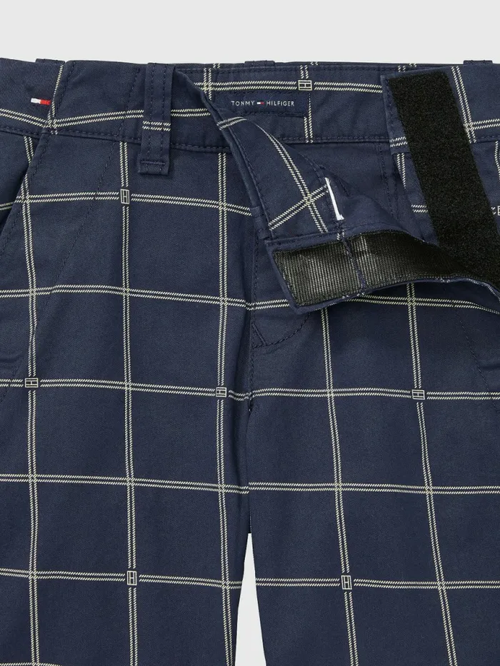 Tommy Hilfiger Adaptive Check Chino Shorts Cobalt Sapphire Boys Trousers and Shorts Popular