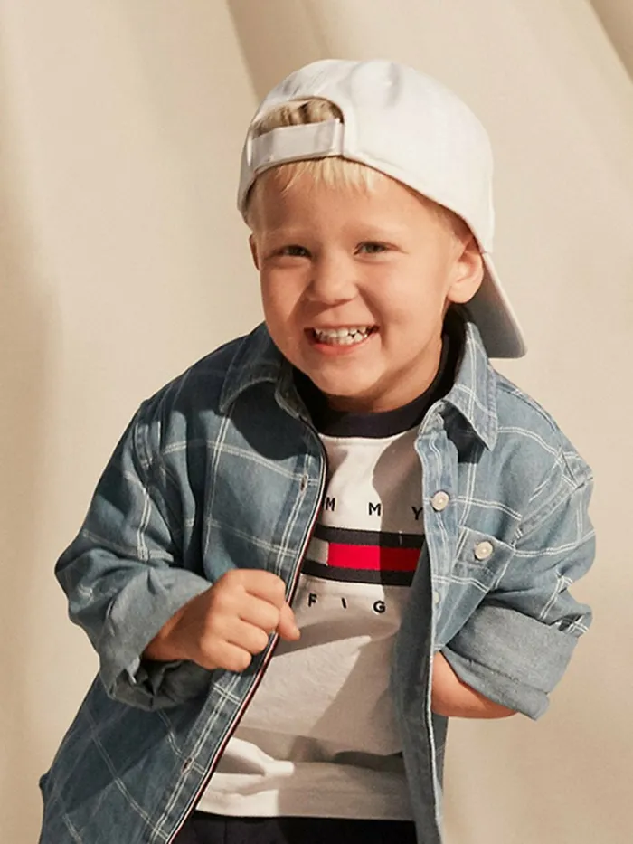 Tommy Hilfiger Adaptive Check Denim Shirt IndigoMulti Boys Shirts Online
