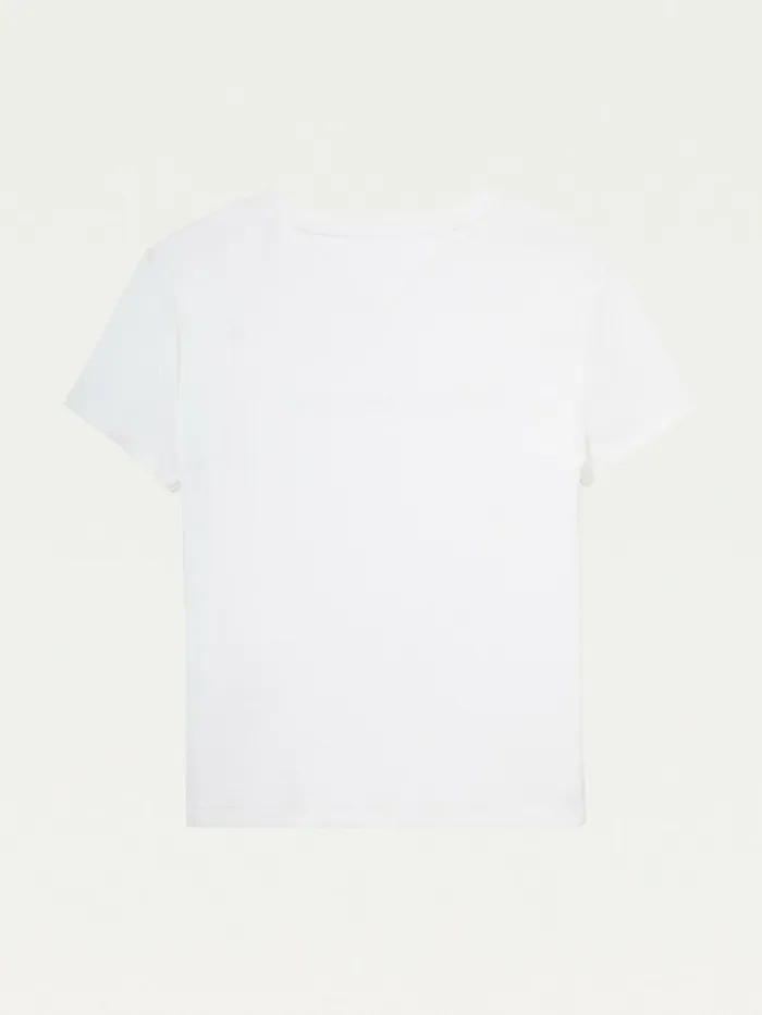 Tommy Hilfiger Adaptive Cotton Logo TShirt Bright White Womens Tommy Adaptive