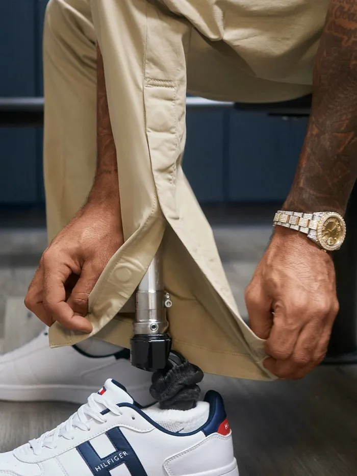 Tommy Hilfiger Adaptive Custom Fit Cotton Chinos Sand Khaki Mens Trousers