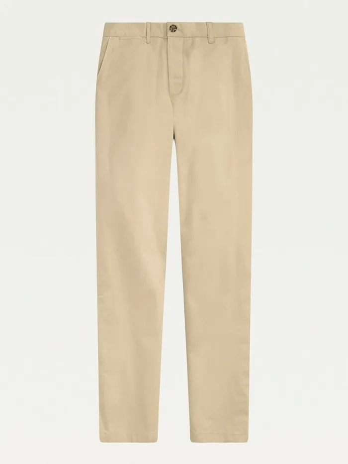 Tommy Hilfiger Adaptive Custom Fit Cotton Chinos Sand Khaki Mens Trousers