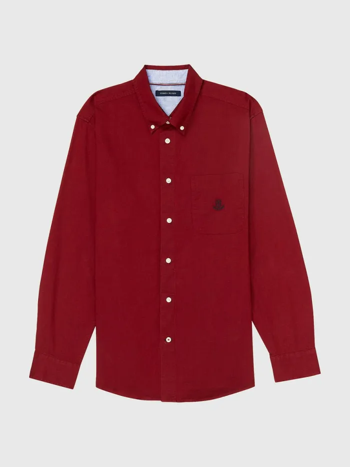 Tommy Hilfiger Adaptive Custom Fit Oxford Shirt Biking Red Mens Shirts Casaul Tommy Hilfiger Adaptive Custom Fit Oxford Shirt Biking Red Mens Shirts Casaul