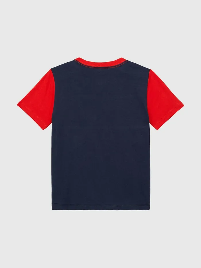 Tommy Hilfiger Adaptive Essential ColourBlocked TShirt Blush Red Boys TShirts and Polos Sale