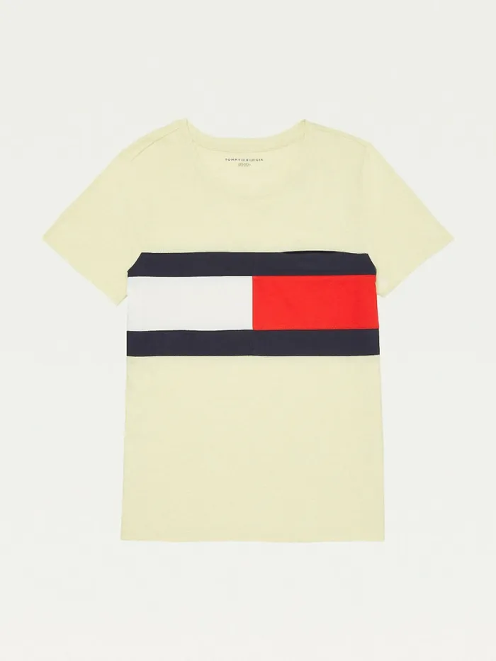 Tommy Hilfiger Adaptive Flag Print Cotton TShirt Hg590Cy Yellow Heather Womens TShirts Near Me Tommy Hilfiger Adaptive Flag Print Cotton TShirt Hg590Cy Yellow Heather Womens TShirts Near Me