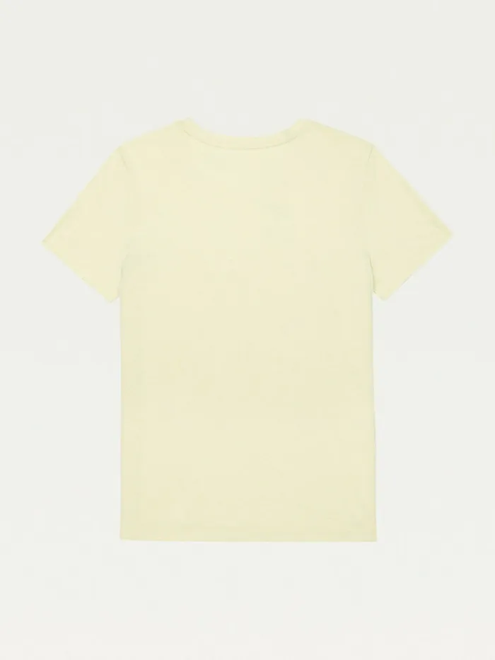 Tommy Hilfiger Adaptive Flag Print Cotton TShirt Hg590Cy Yellow Heather Womens TShirts Near Me