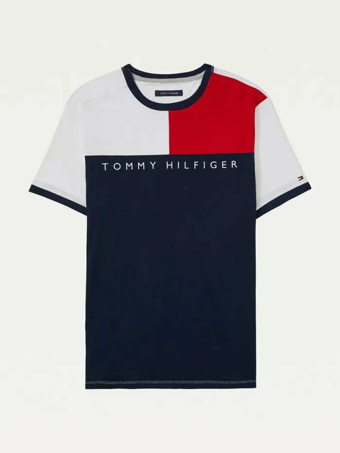 Tommy Hilfiger Adaptive Flag Pure Cotton TShirt Bright White Mens TShirts Online Tommy Hilfiger Adaptive Flag Pure Cotton TShirt Bright White Mens TShirts Online