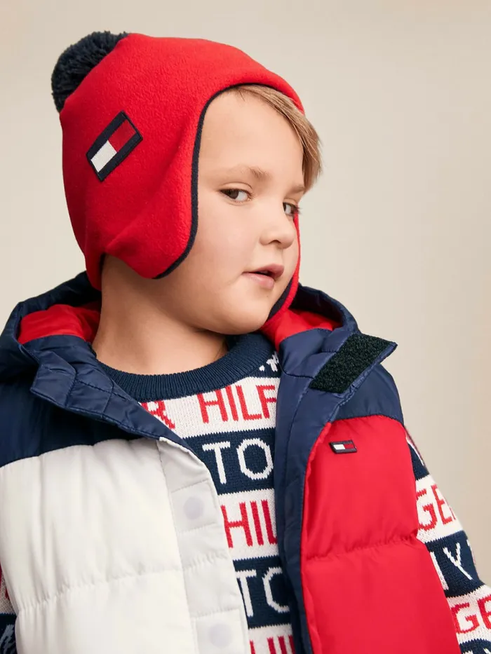 Tommy Hilfiger Adaptive Hooded Flag Vest Sky Captain Boys Coats and Jackets Fashion