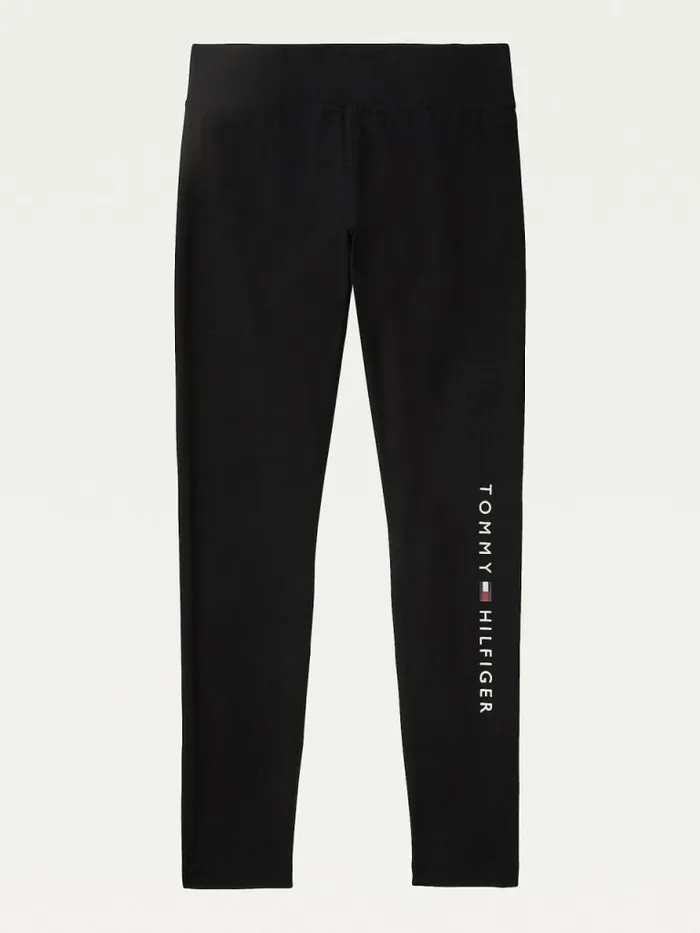 Tommy Hilfiger Adaptive Logo Leggings Deep Black Womens Tommy Adaptive
