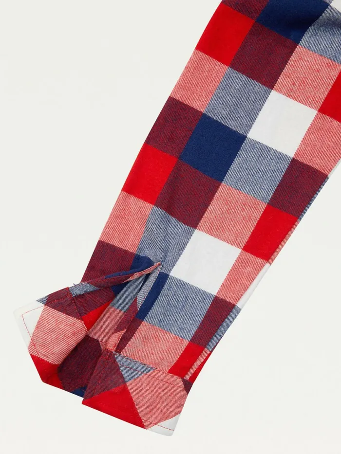 Tommy Hilfiger Adaptive Multicolour Plaid Shacket Blush RedMulti Womens Shirts and Blouses Cheap On Sale