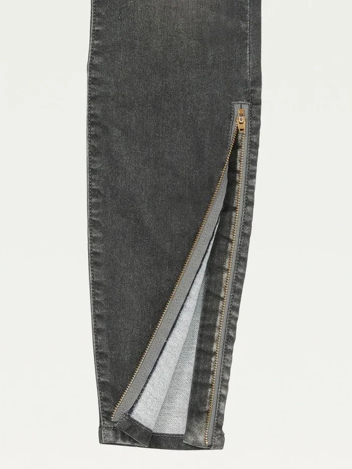 Tommy Hilfiger Adaptive Natalia Ultra High Rise Denim Leggings Grey Wash Womens Jeans Casaul