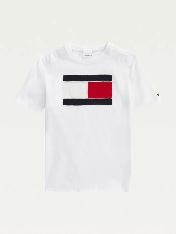 Tommy Hilfiger Adaptive Oversize Flag Logo TShirt Bright WhiteMulti Boys TShirts and Polos Near Me Tommy Hilfiger Adaptive Oversize Flag Logo TShirt Bright WhiteMulti Boys TShirts and Polos Near Me
