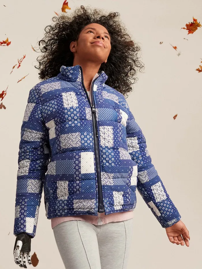 Tommy Hilfiger Adaptive Print Puffer Jacket Liberty Blue Multi Womens Coats and Jackets For Sale Tommy Hilfiger Adaptive Print Puffer Jacket Liberty Blue Multi Womens Coats and Jackets For Sale