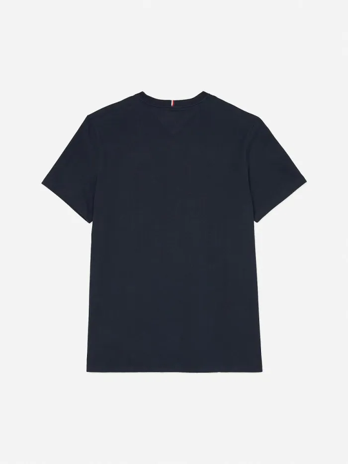Tommy Hilfiger Adaptive Pure Cotton Logo TShirt Sky Captain Mens Tommy Adaptive