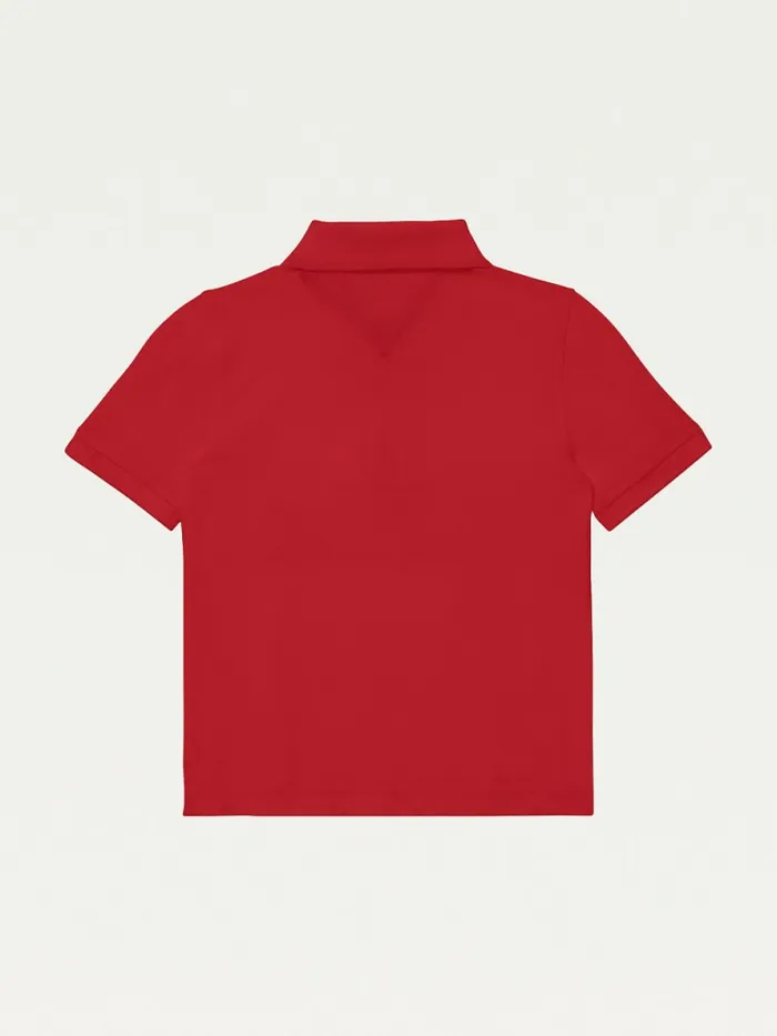 Tommy Hilfiger Adaptive Pure Cotton Polo Apple Red Boys TShirts and Polos Fashion