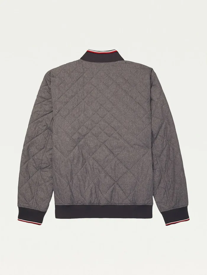Tommy Hilfiger Adaptive Quilted Bomber Jacket Iron Gate Mens Coats and Jackets Popular