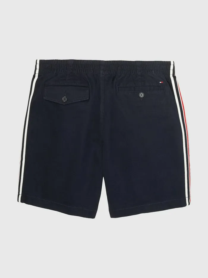 Tommy Hilfiger Adaptive Side Stripe Shorts Sky Captain Mens Shorts Fashion
