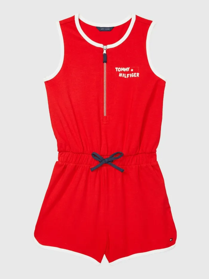 Tommy Hilfiger Adaptive Sleeveless Logo Playsuit Blush Red Girls Dresses Near Me Tommy Hilfiger Adaptive Sleeveless Logo Playsuit Blush Red Girls Dresses Near Me